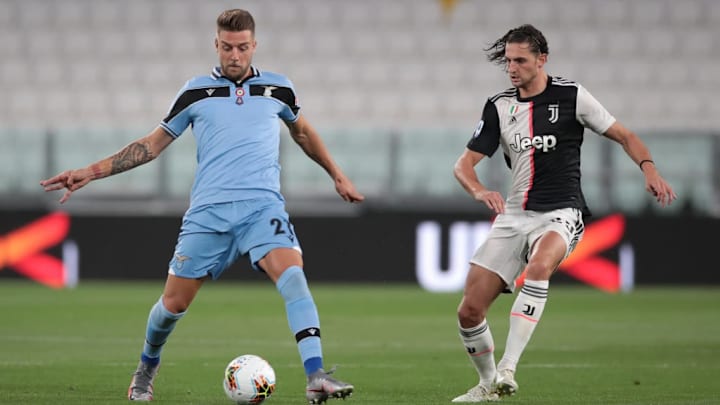 Adrien Rabiot au marquage de Sergej Milinkovic-Savic