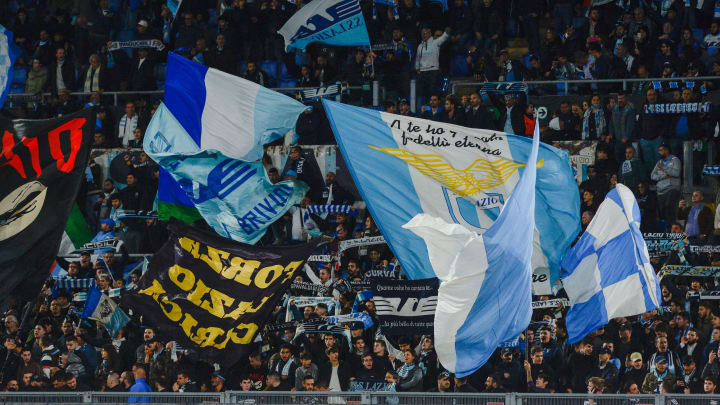 Lazio supporters before a European match