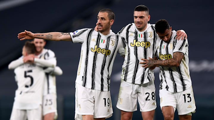 Leonardo Bonucci, Merih Demiral and Danilo Luiz da Silva (R... Leonardo Bonucci, Merih Demiral and Danilo Luiz da Silva (R...