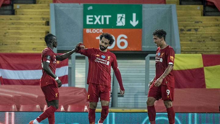 Sadio Mane, Mohamed Salah dan Roberto Firmino