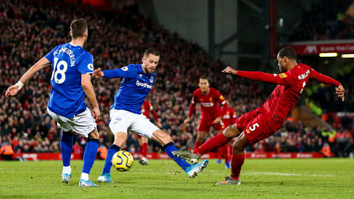Gini Wijnaldum notches another in Liverpool's 5-2 victory over Everton