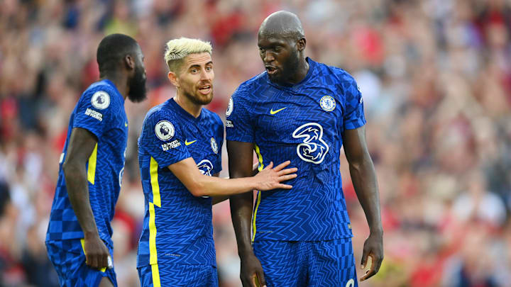 Romelu Lukaku y Jorginho Romelu Lukaku y Jorginho