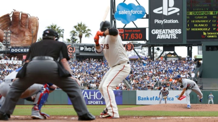 Clayton Kershaw pitching in San Francisco.