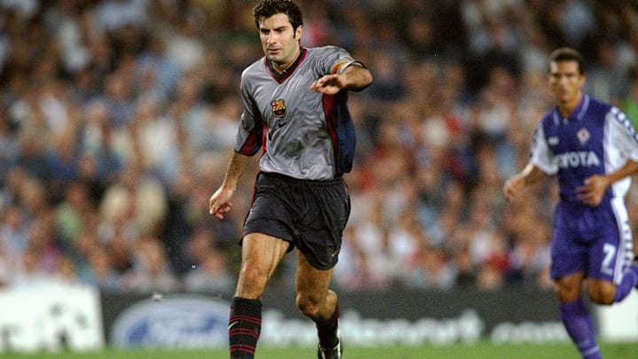 Luis Figo en Barcelona en 1999