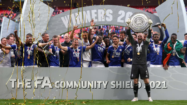 Leicester celebrate lifting the Community Shield