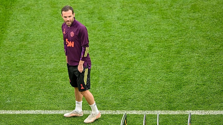 Manchester United FC Training Session and Press Conference - UEFA Europa League Final 2021