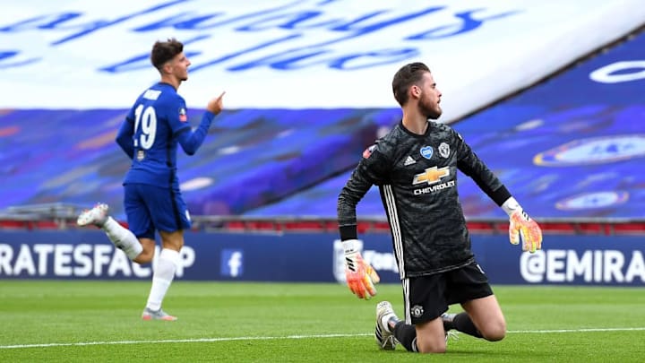David de Gea tras su error en el gol de Mason Mount