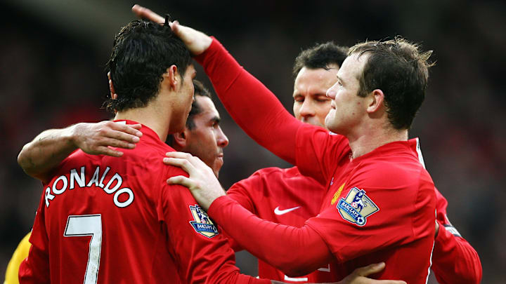 Cristiano Ronaldo Wayne Rooney Manchester United Tévez