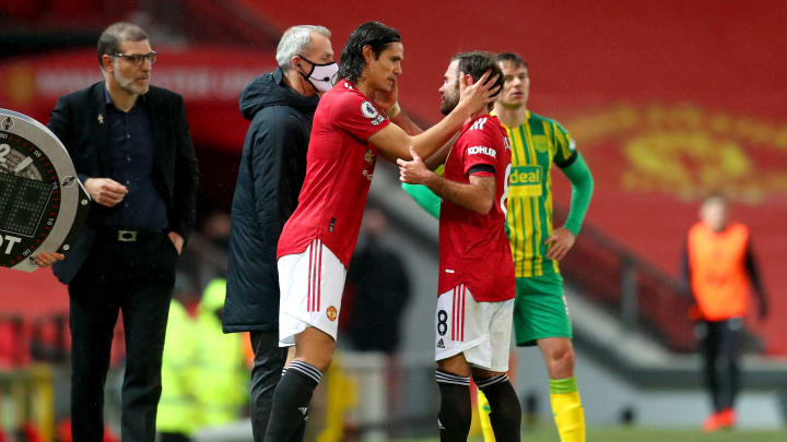 Edinson Cavani dan Juan Mata