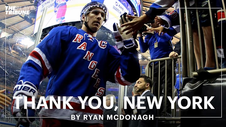 photo Ryan Mcdonagh Wife thank you new york