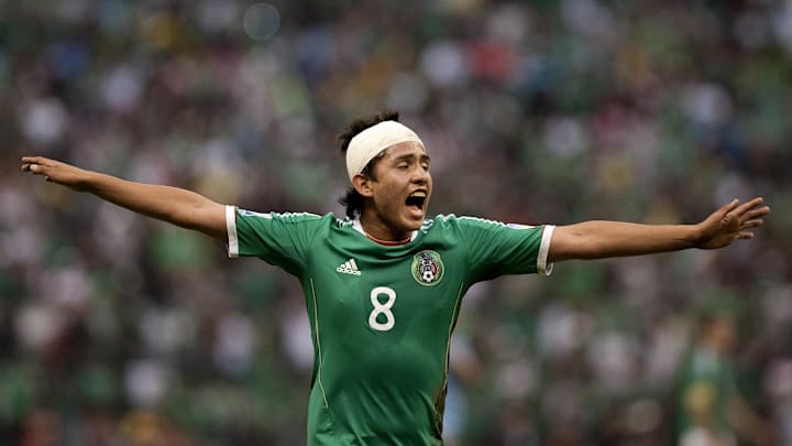 Mexican Julio Gomez celebrates after def