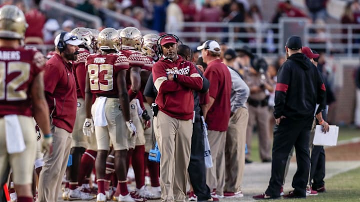 Taggart coaching a game against the Miami Hurricanes Taggart coaching a game against the Miami Hurricanes