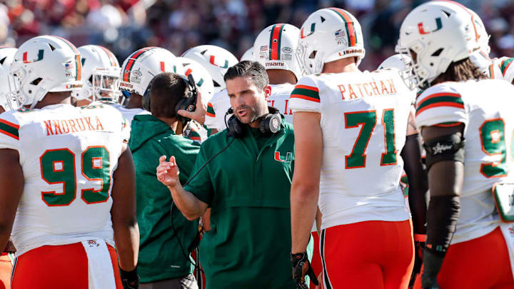 Miami head coach Manny Diaz