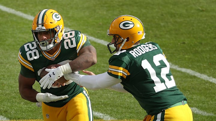 Dillon es un running back que está en su primer año en la NFL con los Packers