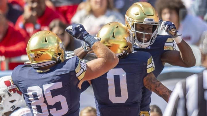 Notre Dame took the lead over Wisconsin after an electric 98-yard kick return for a touchdown.