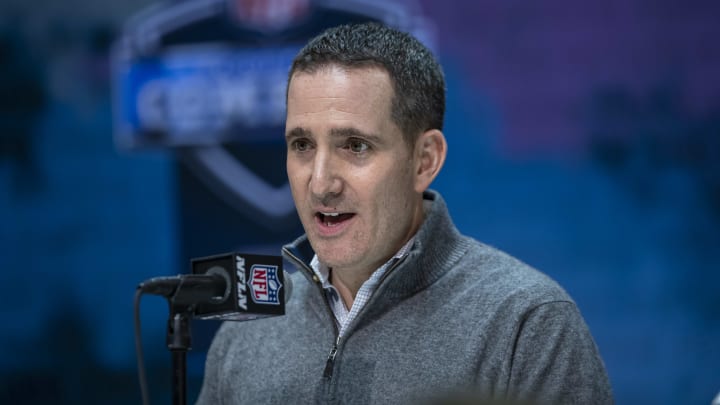 Eagles GM Howie Roseman speaking at the 2020 NFL Draft Combine