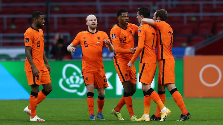 Steven Berghuis, Georginio Wijnaldum, Davy Klaassen, Denzel Dumfries