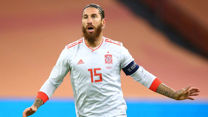 Sergio Ramos a fêté sa 176e sélection avec l'Espagne ce mecredi soir face aux Pays-Bas