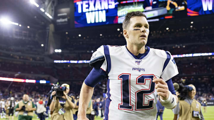 Tom Brady following the New England Patriots' loss to the Houston Texans