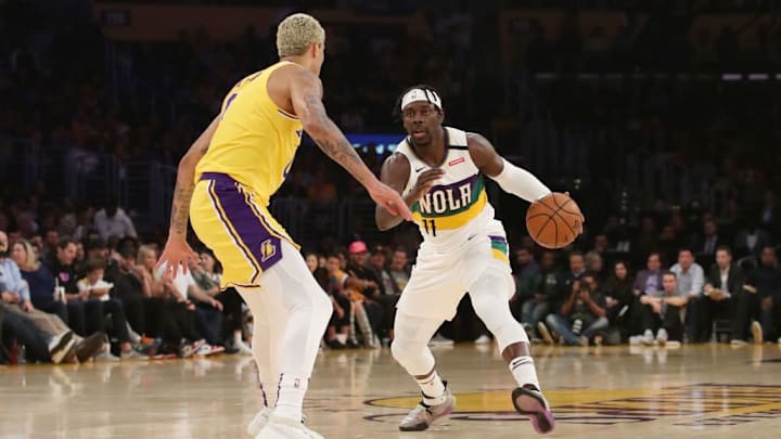Jrue Holiday playing against Kyle Kuzma and the Lakers
