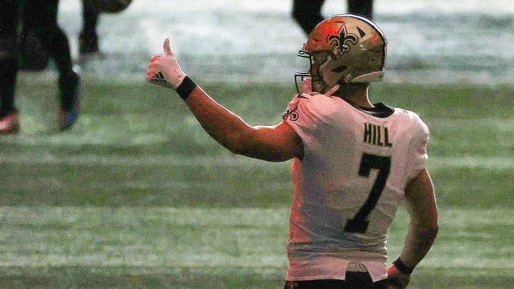 Taysom Hill thumbs up. Taysom Hill thumbs up.