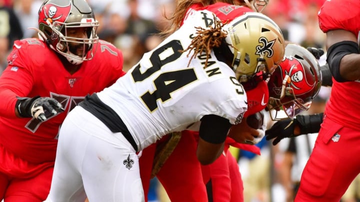 Cameron Jordan sacking former Buccaneers and current Saints quarterback Jameis Winston in a win vs. Tampa Bay