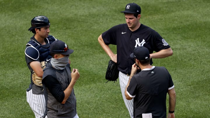 El manager Aaron Boone ha estado al frente de todos los entrenamientos de los Yankees en Nueva York