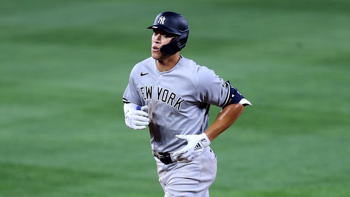 El slugger Aaron Judge conectó su primer jonrón de la campaña en esta serie contra los Orioles
