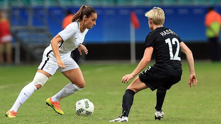 Jessica Houara face à la Nouvelle Zélande aux Jeux olympiques 2012