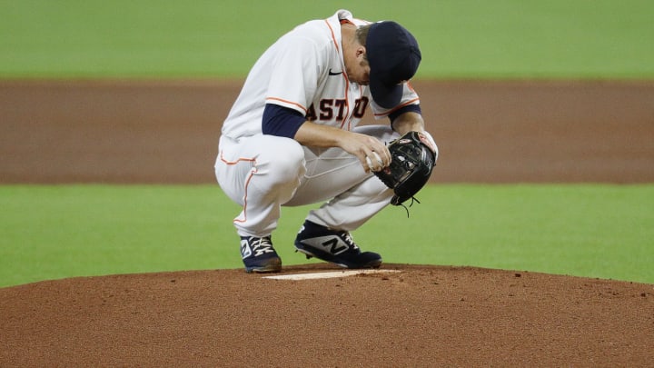 Video of Houston Astros pitcher Zach Greinke's hilarious reaction to throwing a wild pitch against the Oakland A's. Video of Houston Astros pitcher Zach Greinke's hilarious reaction to throwing a wild pitch against the Oakland A's.