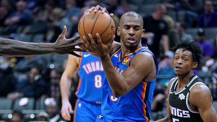 Chris Paul promedia 17.1 puntos y 6.5 asistencias esta campaña con el Thunder
