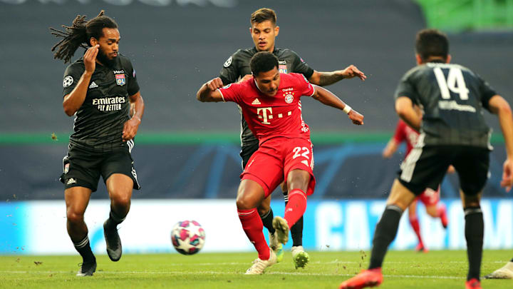 Gol Serge Gnabry ke gawang Lyon Gol Serge Gnabry ke gawang Lyon