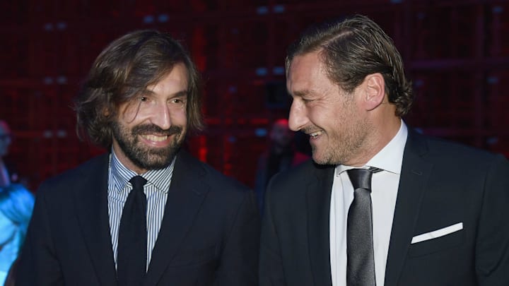 Andrea Pirlo dan Francesco Totti Andrea Pirlo dan Francesco Totti