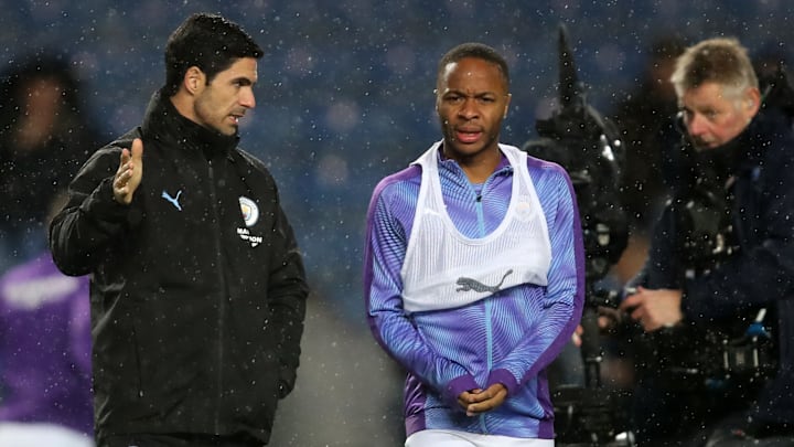 Mikel Arteta dan Raheem Sterling