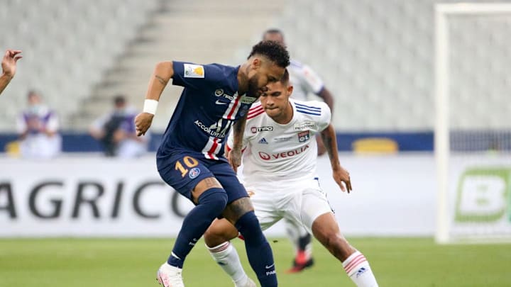 Neymar durante la final de la Copa de la Liga