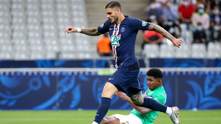 Mauro Icardi au duel avec Wesley Fofana