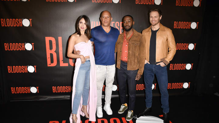 Eiza Gonazlez and the cast of Bloodshot.