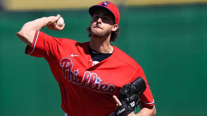 Aaron Nola and the Philadelphia Phillies will face the Miami Marlins on Opening Day.