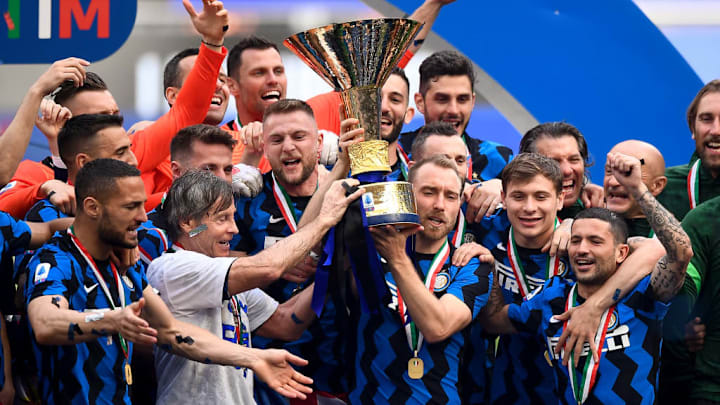 Danilo D'Ambrosio, Matias Vecino, Gabriele Oriali, Andrea Pinamonti, Samir Handanovic, Daniele Padelli, Milan Skriniar, Roberto Gagliardini, Christian Eriksen, Marcelo Brozovic, Andrea Ranocchia, Nicolo Barella, Stefano Sensi