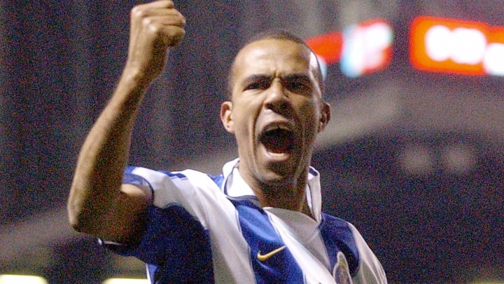 Porto's Costinha celebrates after scorin