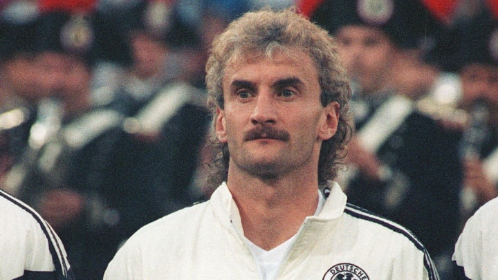 auch in der Nationalmannschaft ein Torjäger - Rudi Völler