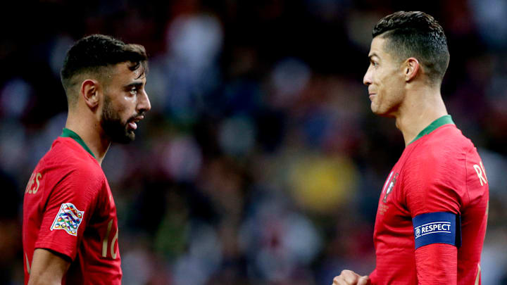 Bruno Fernandes dan Cristiano Ronaldo