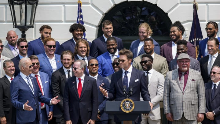 Presidente Joe Biden recibió a los Buccaneers en la Casa Blanca