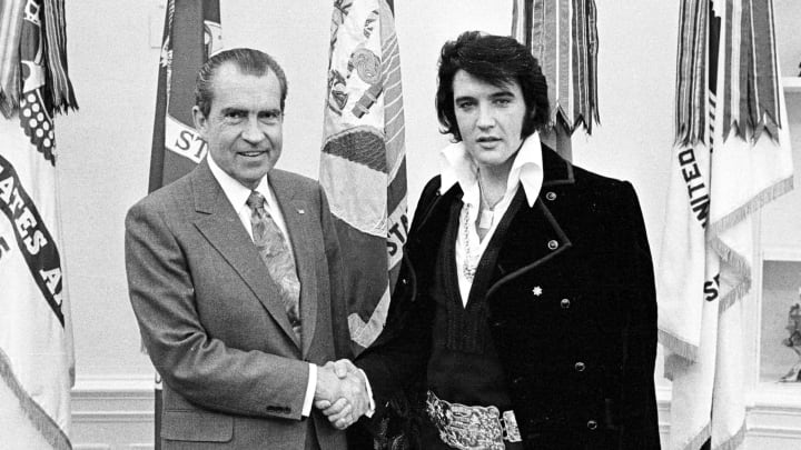 Elvis with a former President. Elvis with a former President.