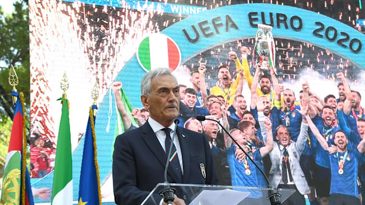 Il presidente FIGC Gabriele Gravina Il presidente FIGC Gabriele Gravina