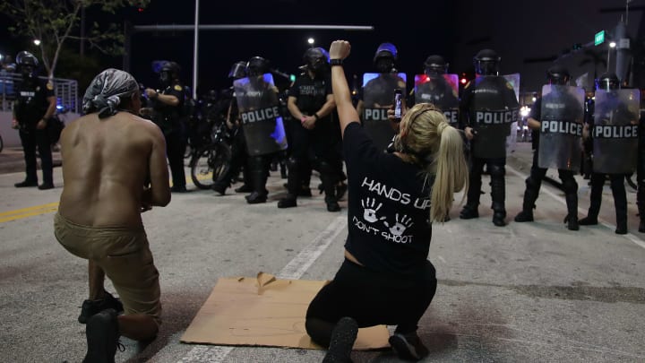 Protestors in Miami