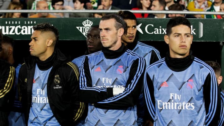 Bale, Mariano y James durante un encuentro la pasada temporada