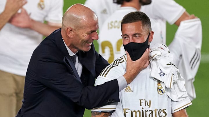 Zidane y Hazard mantienen una muy buena relación