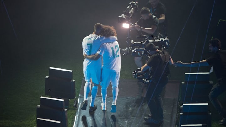 Real Madrid Celebrate After Victory In The Champions League Final Against Liverpool