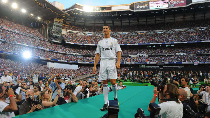 Ronaldo en su presentación en el Bernabéu